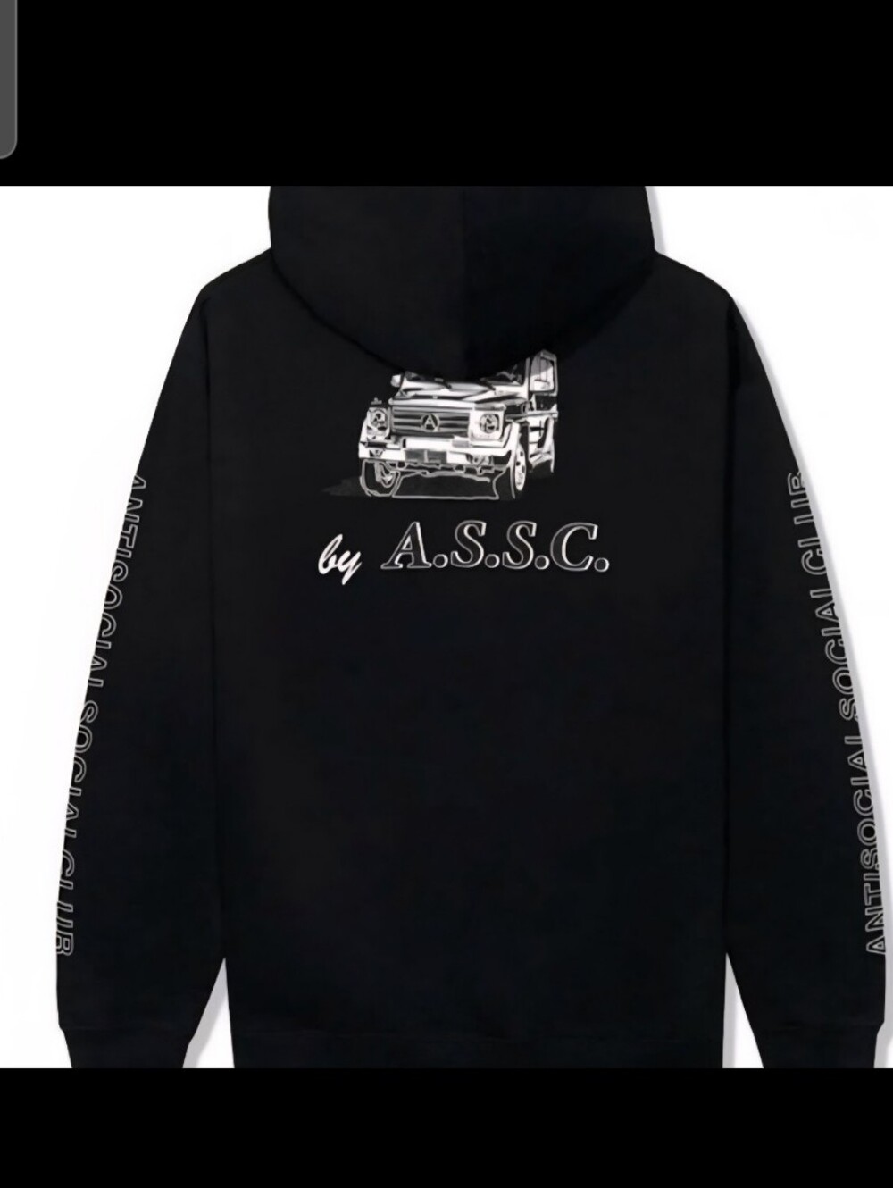 NWT Anti Social Social Club (ASSC) "Berlin" G-Wagon Men's Sz Large Black Hoodie
